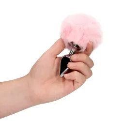 Plug Anale metallo Fox Tail rosa 13,5 cm Plug Anale metallo Fox Tail rosa 13,5 cm