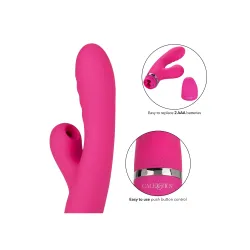 Vibratore rabbit + succhia clitoride fucsia Vibratore rabbit + succhia clitoride fucsia