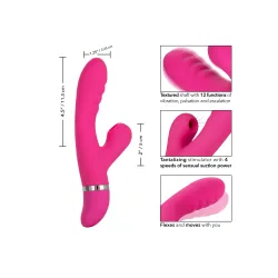 Vibratore rabbit + succhia clitoride fucsia Vibratore rabbit + succhia clitoride fucsia