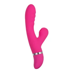Vibratore rabbit + succhia clitoride fucsia Vibratore rabbit + succhia clitoride fucsia