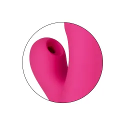 Vibratore rabbit + succhia clitoride fucsia Vibratore rabbit + succhia clitoride fucsia