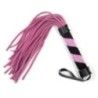Flogger Frusta a frange nera e rosa 26 cm
