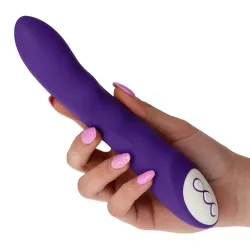 Vibratore per punto G in silicone viola 21 cm Vibratore per punto G in silicone viola 21 cm