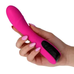 Vibratore punto G silicone fucsia Vibratore punto G silicone fucsia