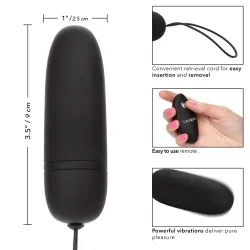 Vibratore bullet silicone telecomandato nero Vibratore bullet silicone telecomandato nero