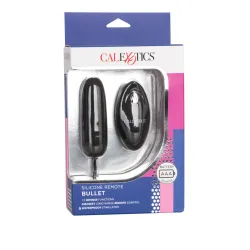 Vibratore bullet silicone telecomandato nero Vibratore bullet silicone telecomandato nero