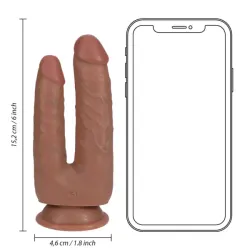 Dildo doppio 12,7/15,2 cm mulatto Dildo doppio 12,7/15,2 cm mulatto