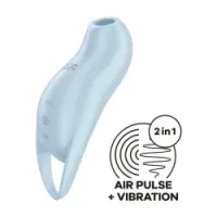 Succhia clitoride Pocket Pro 1 Azzurro