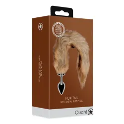 Plug anale metallo coda volpe Brown Plug anale metallo coda volpe Brown