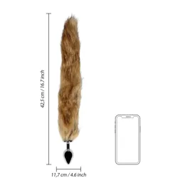 Plug anale metallo coda volpe Brown Plug anale metallo coda volpe Brown