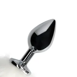 Plug anale metallo coda volpe Bianca Plug anale metallo coda volpe Bianca