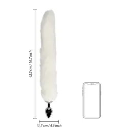 Plug anale metallo coda volpe Bianca Plug anale metallo coda volpe Bianca