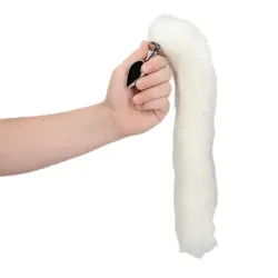 Plug anale metallo coda volpe Bianca Plug anale metallo coda volpe Bianca