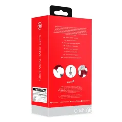 Manette in metallo pelose bordeaux Manette in metallo pelose bordeaux