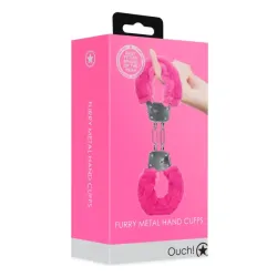 Manette in metallo pelose fucsia Manette in metallo pelose fucsia