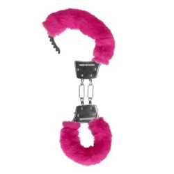 Manette in metallo pelose fucsia Manette in metallo pelose fucsia