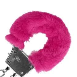 Manette in metallo pelose fucsia Manette in metallo pelose fucsia
