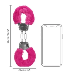 Manette in metallo pelose fucsia Manette in metallo pelose fucsia