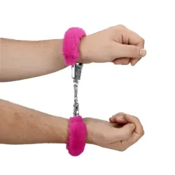 Manette in metallo pelose fucsia Manette in metallo pelose fucsia