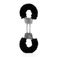 Manette in metallo pelose nere