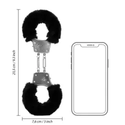 Manette in metallo pelose nere Manette in metallo pelose nere