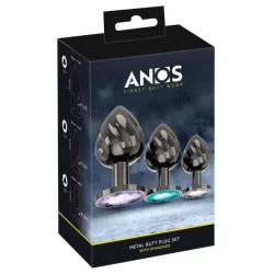 Set 3 Plug Anali Metallo con scanalature Set 3 Plug Anali Metallo con scanalature