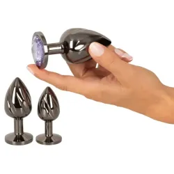 Set 3 Plug Anali Metallo con scanalature Set 3 Plug Anali Metallo con scanalature