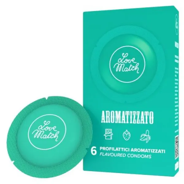 Preservativi aromatizzati love match 6 pz