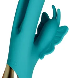 Vibratore rabbit butterfly G-Spot verde acqua Vibratore rabbit butterfly G-Spot verde acqua