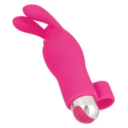 Vibratore da dito Bunny ricaricabile fucsia