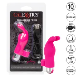 Vibratore da dito Bunny ricaricabile fucsia