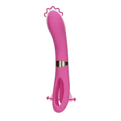 Vibratore punto G effetto flapping rosa 24 cm