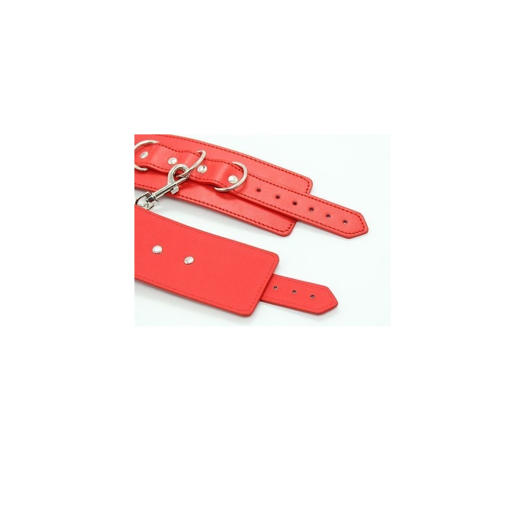 Polsiere cuffs belt red manette rosso bondage fetish costrittivo sexy harness