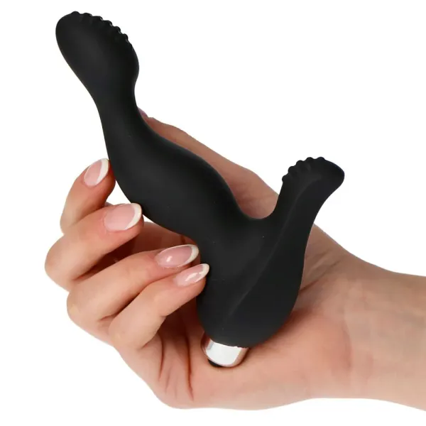 Vibratore prostata nero in silicone