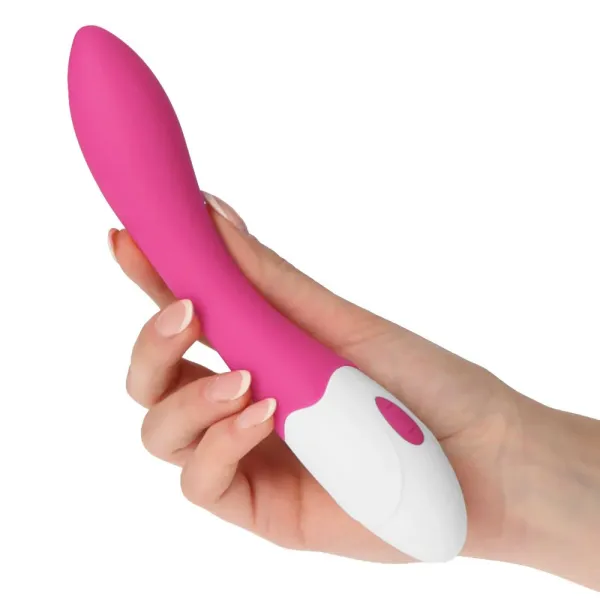 Vibratore per punto G rosa e bianco