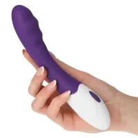 Vibratore per punto G viola e bianco