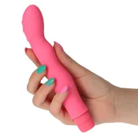 Vibratore punto G curvo fucsia a pile
