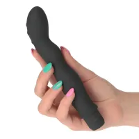 Vibratore punto G curvo nero a pile