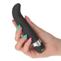 Vibratore punto G Exquisite nero a pile 15 cm