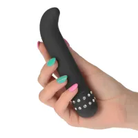 Vibratore per punto G nero Diamond a pile