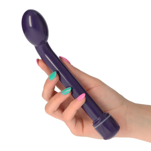 Vibratore per punto G viola con bulbo