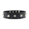 Collare ecopelle con borchie nero