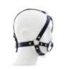 Imbracatura da viso con ring gag nera Imbracatura da viso con ring gag nera