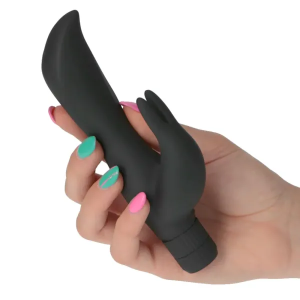 Vibratore rabbit design silicone nero