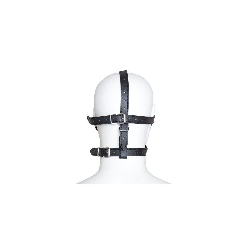 Imbracatura per viso con maschera per occhi e morso total head harness restraint black