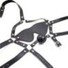 Imbracatura viso con maschera e ball gag Imbracatura viso con maschera e ball gag