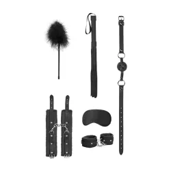 Kit Bondage per coppia 6 pz Beginners nero Kit Bondage per coppia 6 pz Beginners nero