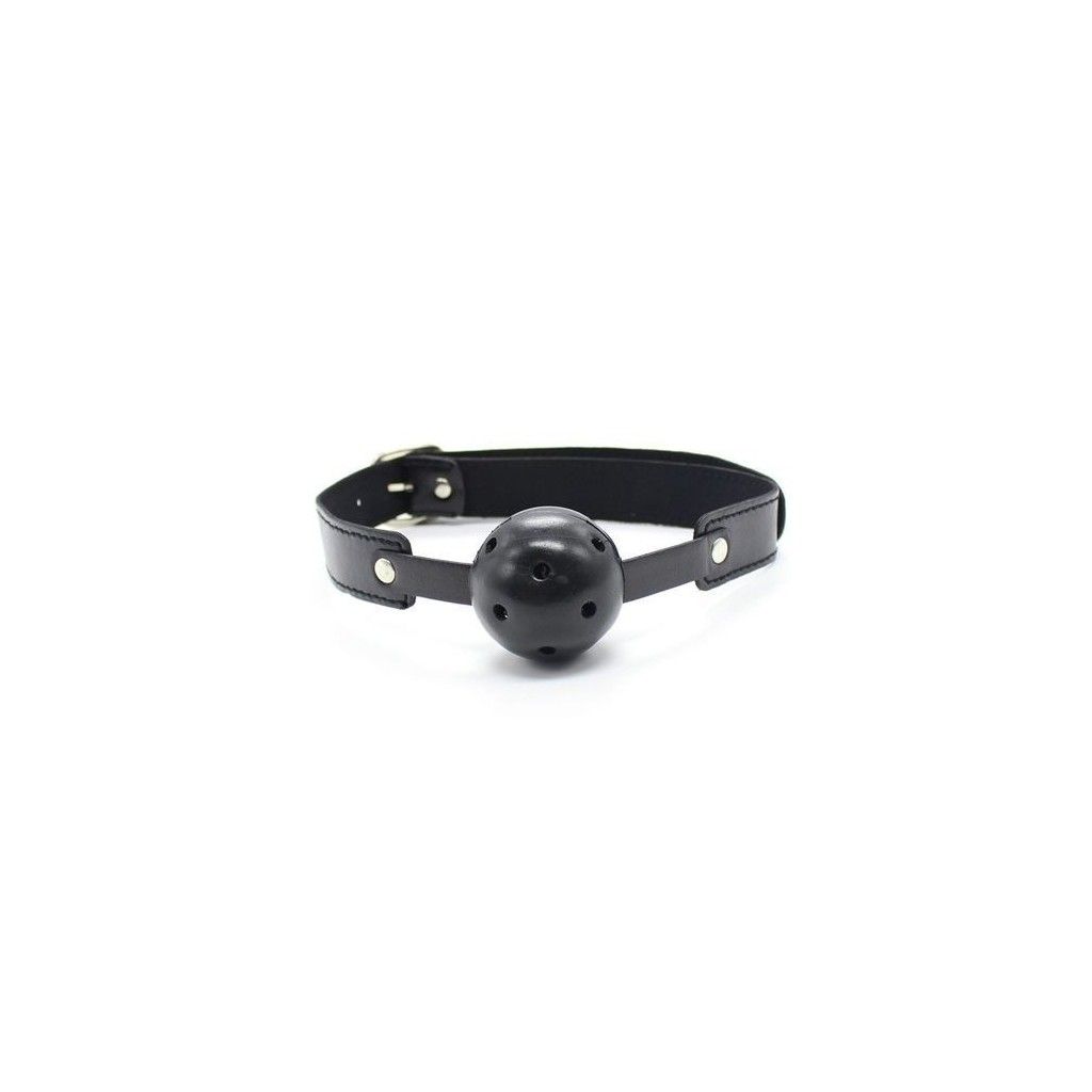 Breath hole ball gag nero morso indossabile fetish bondage costrittivo black