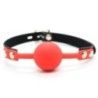 Ball gag non traspirante rossa con lucchetto