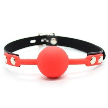 Ball gag non traspirante rossa con lucchetto